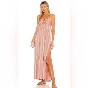 L Space Melody Dress Size Large Pink/Orange NWT Cutout strapless K0545